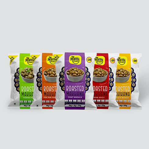 Roasted Makhana Pouch (15g) | Pack of 10
