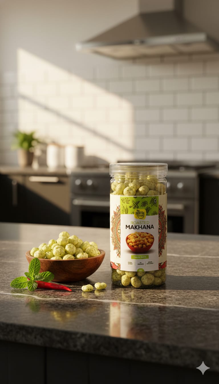 Pudina Party | Roasted Makhana Jar (75g) | Pack of 1