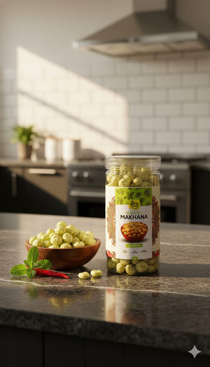Pudina Party | Roasted Makhana Jar (75g) | Pack of 1